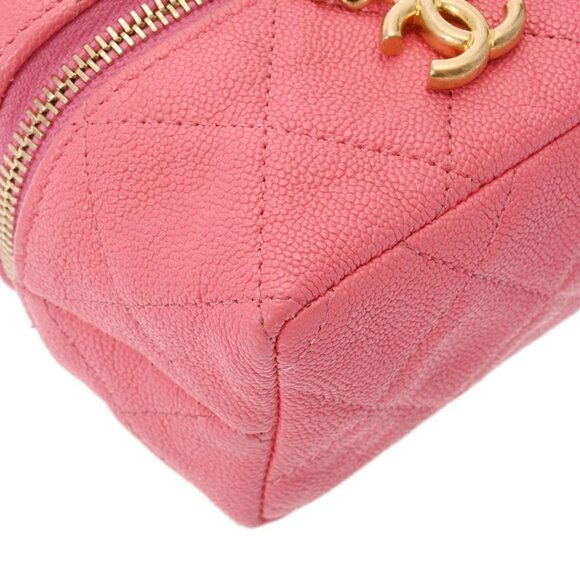 CHANEL Lambskin Quilted Mini Top Handle Rectangular Flap Bag Pink - Picture 11 of 11